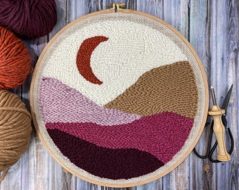 Moonrise Landscape Digital Punch Needle *DIGITAL PDF PATTERN