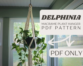 Macrame Plant Hanger Pattern | Intermediate | PDF Printable Pattern | Written Tutorial with Step-by-Step Photos