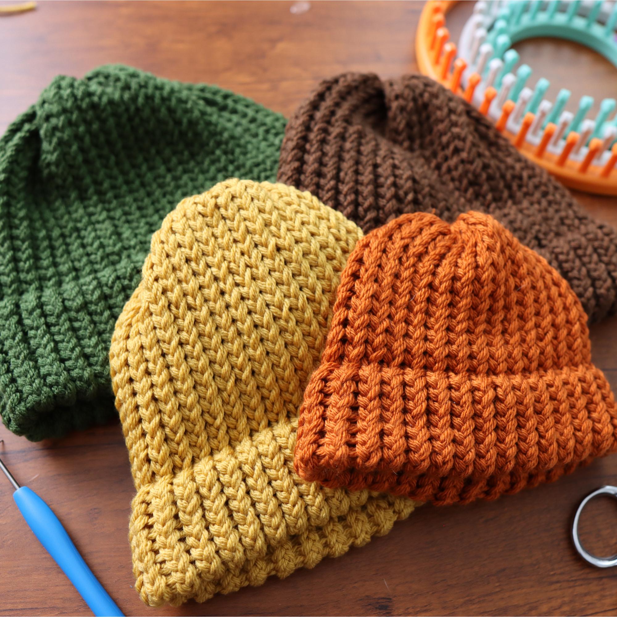 Easy Loom Knitting Hat Pattern | Chunky Yarn | Large Gauge Round Looms ...