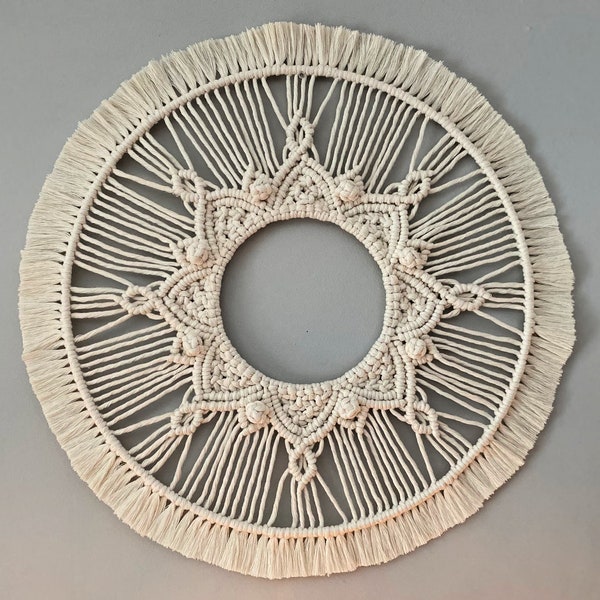 Macrame Mandala Wall Hanging *DIGITAL PDF PATTERN* | Round Macrame Wall Hanging | Macrame Circle Tutorial