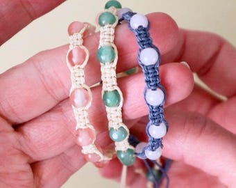 Easy Beaded Macrame Bracelet Pattern — Printable PDF with Photo and Video Tutorial for Beginners