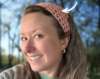 Easy Mesh Crochet Headband Pattern | Beginner PDF, Two Widths, Quick 30-Minute Make