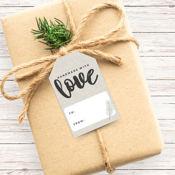 Printable Gift Tags for Handmade Gifts | Downloadable PDF Instant Download | Christmas Tags | Gift Tags | Digital PDF | Rustic | Boho