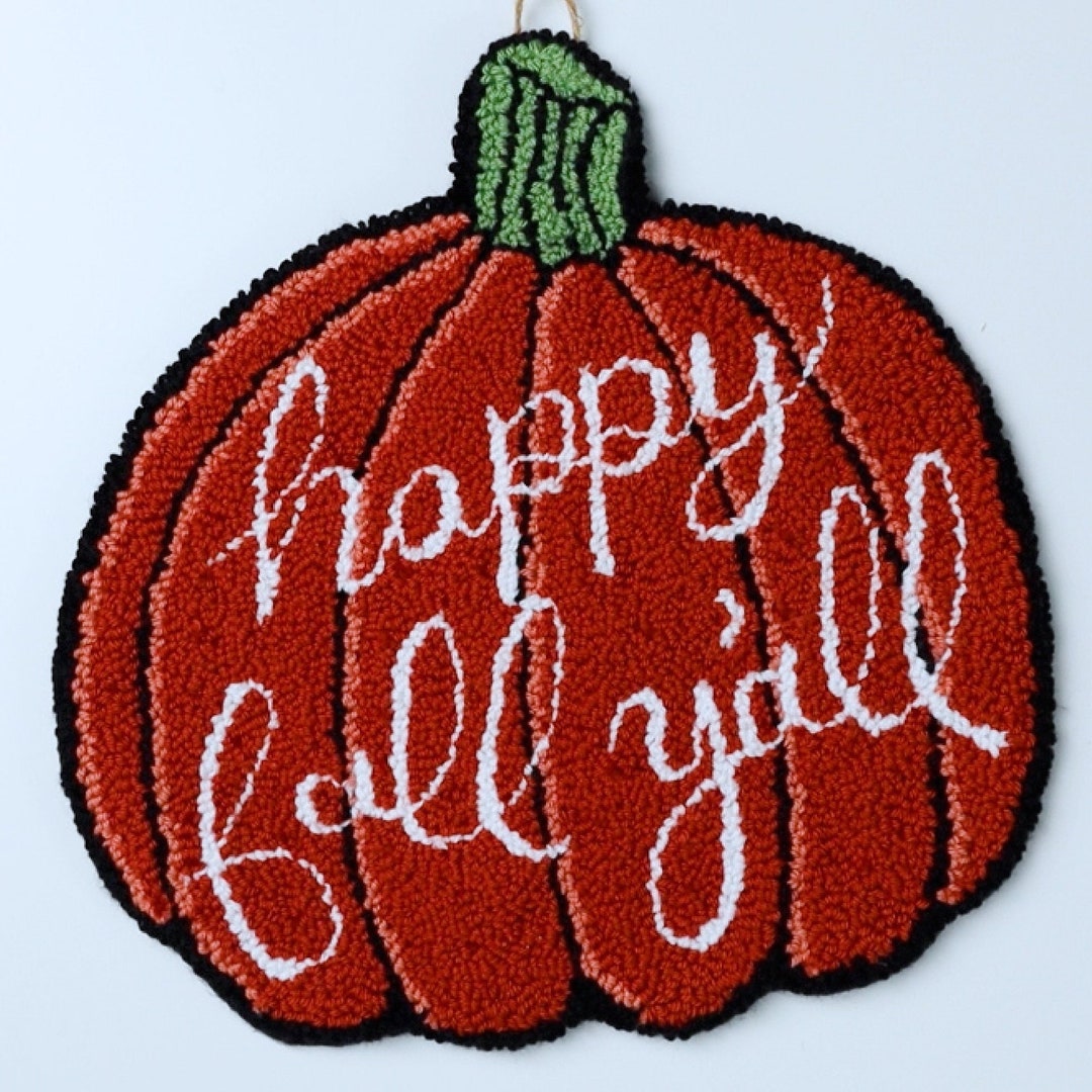 Pumpkin Punch Needle DIGITAL PDF PATTERN Happy Fall Ya ll Ultra pumpkin-punch-needle-digital-pdf-pattern-happy-fall-ya-ll-ultra