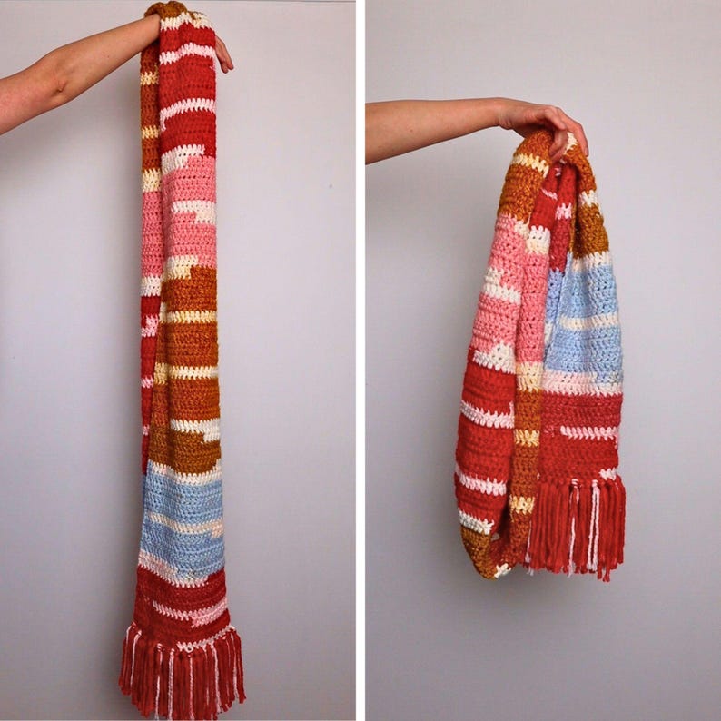 Easy Chunky Crochet Scarf Pattern PDF | Beginner Friendly Step by Step ...