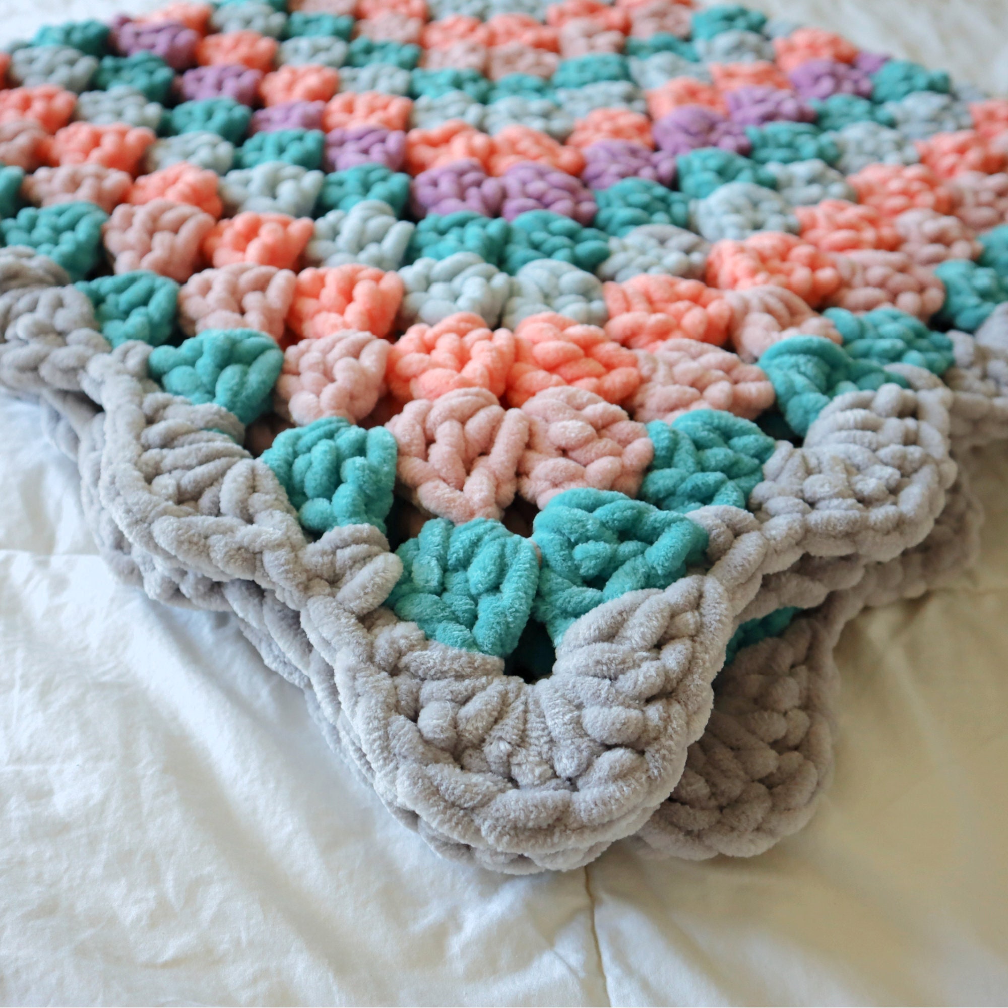 Continuous Crochet Granny Square Blanket *DIGITAL PDF PATTERN* Printable  Crochet Pattern
