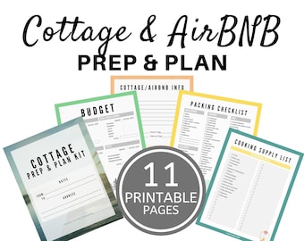 Cottage and AirBNB Prep & Plan Kit // Instant Digital Download
