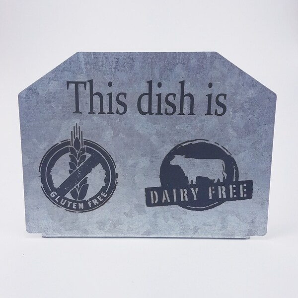 Gluten Free ~ Dairy Free ~ Allergy Sign ~ Table Decoration ~ Table Marker