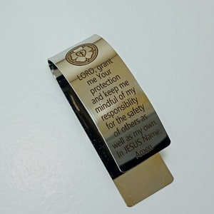 Car Visor Prayer Clip with Luther Rose