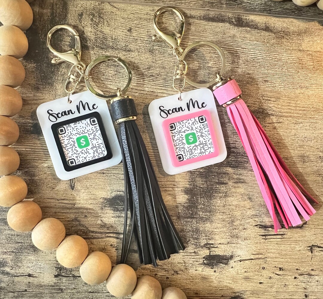 Scan Me QR Code Keychain/personalized Keychain/business Keychain/qr
