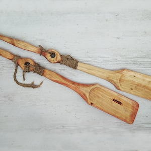 Wooden paddle Decorative wood paddle Large scull Long oar Nautical decor Marine decoration Sailboat Yacht wall art Salt wall hanging decor
