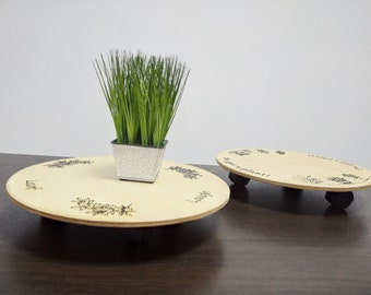 Planter cart Engraved Plant Stand Portable Trolley Three casters cart Holds up to 400 lbs Indoor move & Patio relocation stand