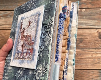 Vintage dagboek in Winter Tales-stijl. Vintage dagboek. Handtekening boek. Vintage fotoalbum. Herinneringen boek. Handgemaakt