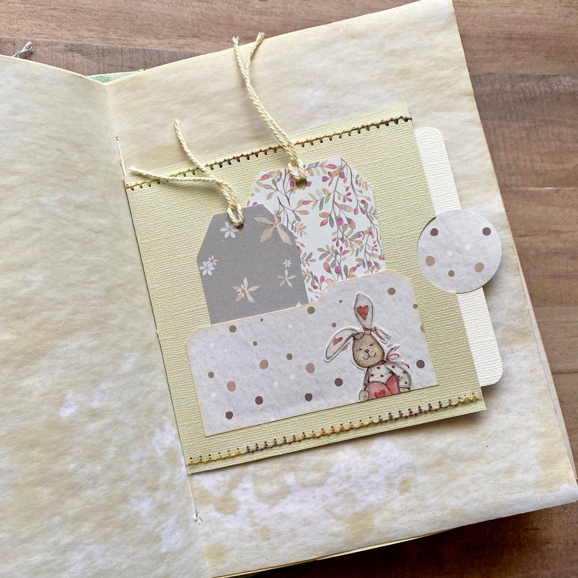 Baby Junk Journal Handmade Journal. Baby Memories Book. Baby Etsy