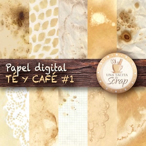 Papier imprimable taché de thé et de café