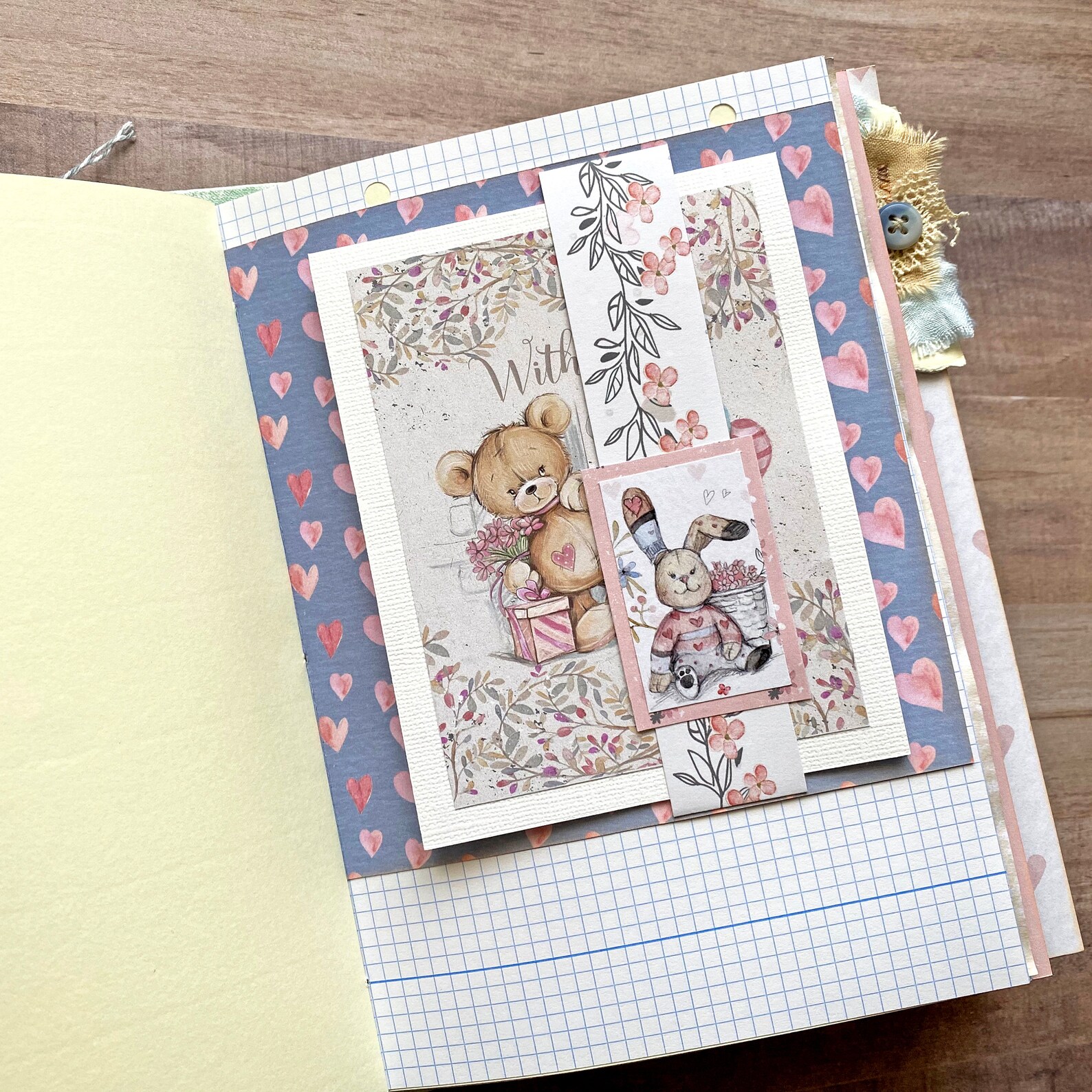 Baby Junk Journal Handmade Journal. Baby Memories Book. Baby Etsy