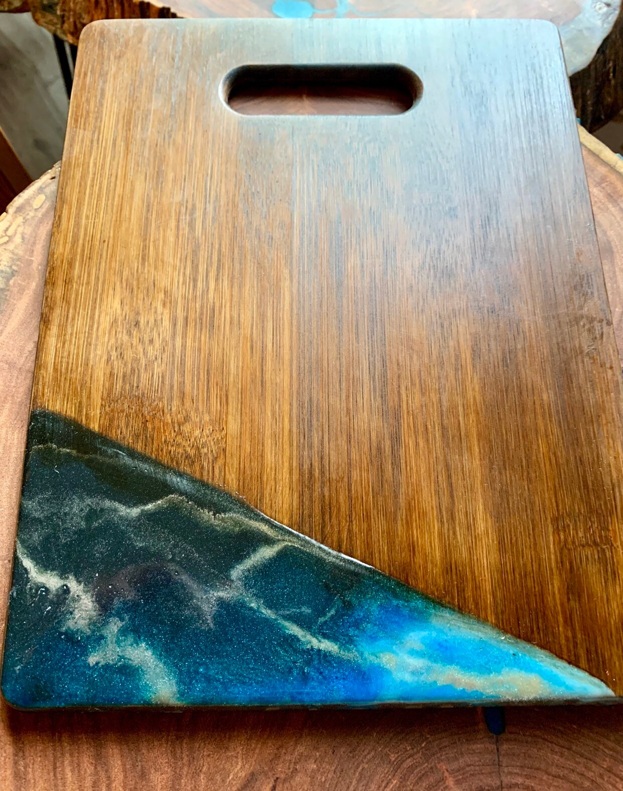 Cutting Boards Cookware Epoxy resin charcuterie board chopping board