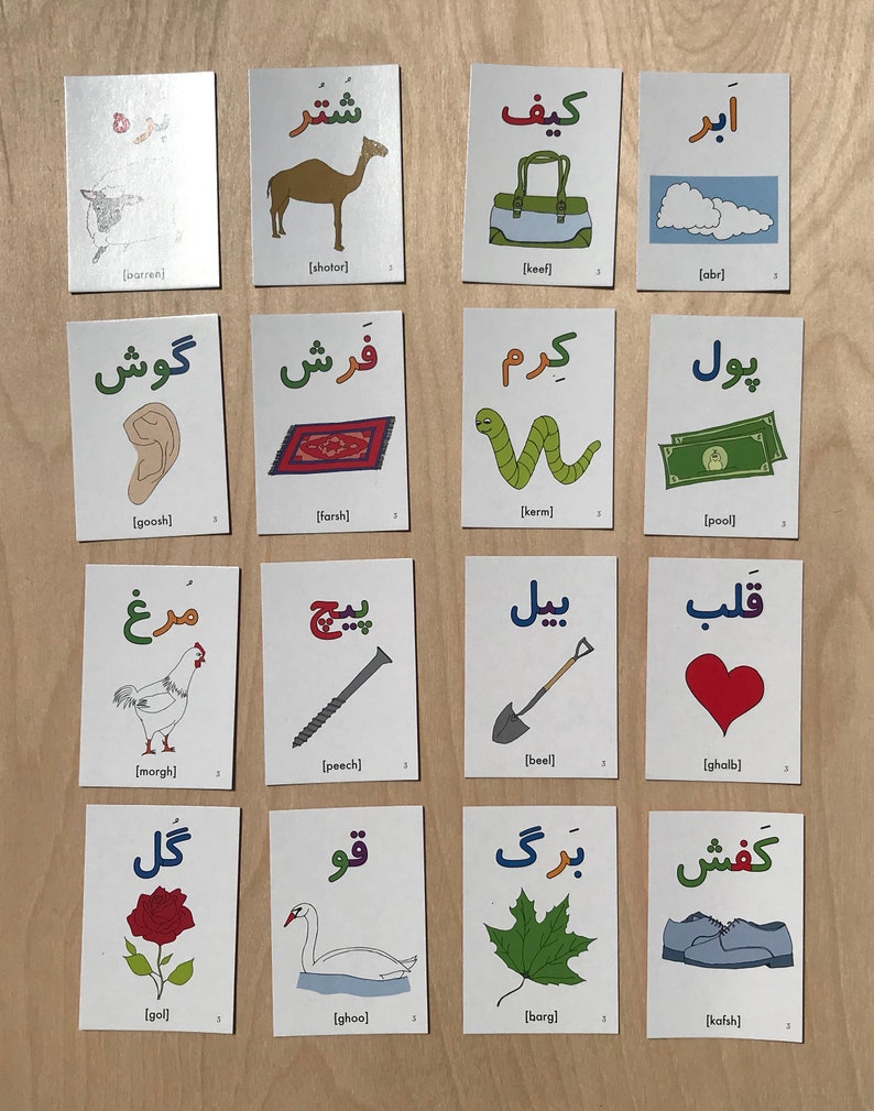 Persian / Farsi Word of the Day Vocabulary Flash Cards Etsy Canada