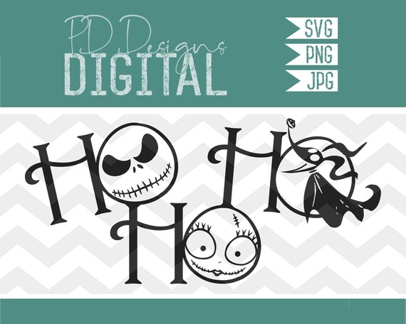 Download Free Svg Jack And Sally Ho Ho Ho Nightmare Before Christmas Etsy SVG DXF Cut File