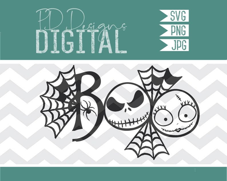 Download SVG Jack and Sally Boo Nightmare Before Christmas | Etsy