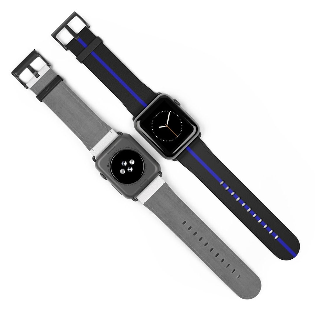 The Original Thin Blue Line Apple Watch Band W/ Free Personalization Etsy