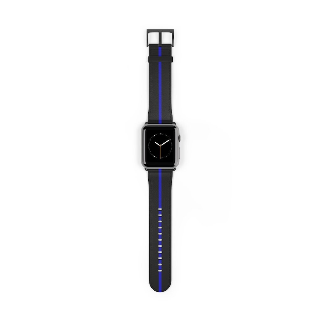 The Original Thin Blue Line Apple Watch Band W/ Free Personalization Etsy