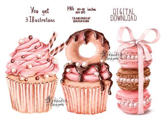 Louis Style Inspired Cupcake Toppers Pink