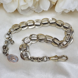 Antique German Made Memmert Fritz Silver Plated Watch Fob / Chain
