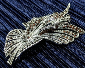 1930's Art Deco Marcasite Brooch