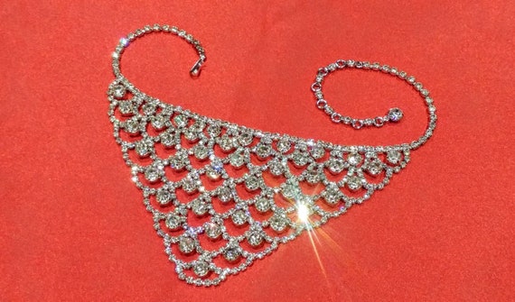 Mid-Century Signed Sherman Bib Necklace