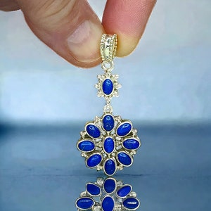Vintage Sterling Silver Lapis Lazuli Pendant