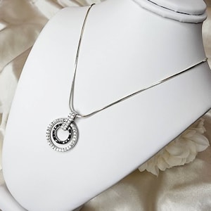 Vintage Hallmarked Sterling Silver Pendant & Italian Sterling Silver Snake Chain
