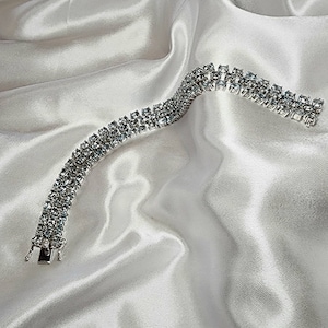 Beautiful Sterling Silver ADI Simulated Aquamarine Bracelet