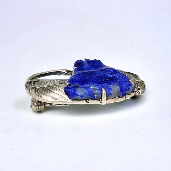 Antique Victorian Chinese Export Silver & Lapis L… - image 5
