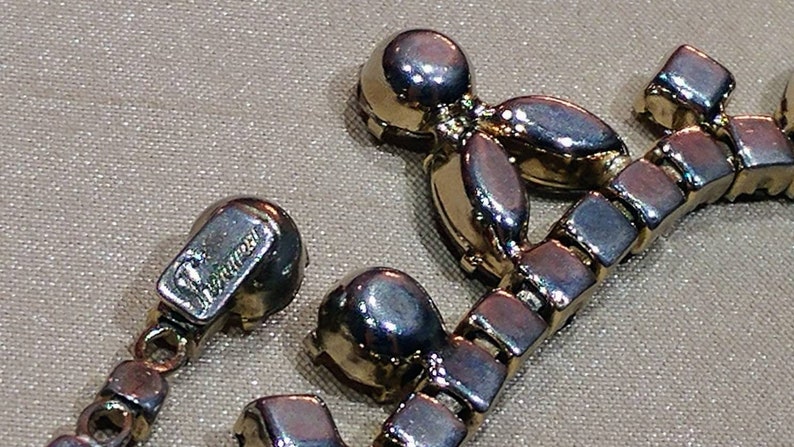 1960/'s Signed Sherman Aurora Borealis Crystal Necklace