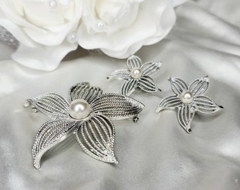 1960's Sarah Coventry Starfish Brooch & Earrings Set