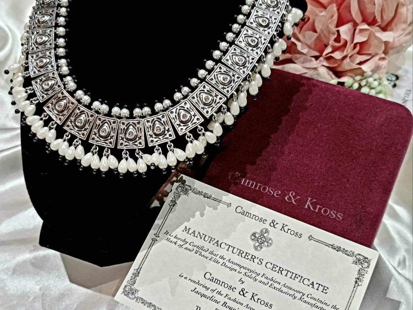 Jackie Kennedy JBK Camrose & Kross Statement Necklace - Etsy