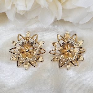 Paire De Boucles D'oreilles Vintage Signées Boucher - Anciennes, Occasion En Bon état