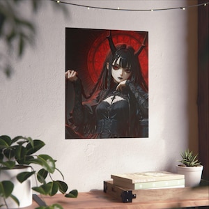 Póster de arte gótico, decoración de pared de estética oscura, impresión de arte alternativo, regalo de Halloween, decoración de terror vintage, decoración artística para el hogar.