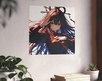Enchanting Anime Girl Poster – Vertical Matte Print for Manga-Inspired Decor, Room Aesthetic, or Gifts