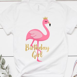 Flamingo Girl Birthday Costume Gifts T-shirt