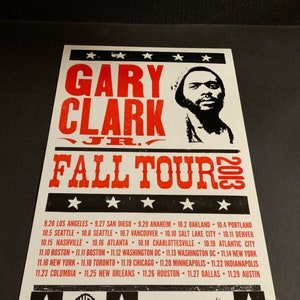 Póster original del concierto de Gary Clark Jr. de otoño de 2013, impresión del espectáculo Hatch > Número 4XX/1500