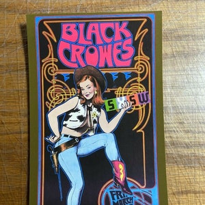 2001 Black Crowes SXSW(South By South West) at STUBB&#39;S Austin Texas handbill by Bob Masse
