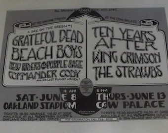 Grateful Dead 1974 Concert Poster: A Day On The Green, Randy Tuten