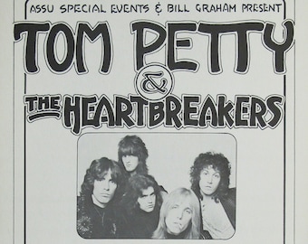Original 1977 Tom Petty and the Heartbreakers Tour Advert/poster