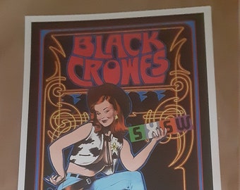 2001 Black Crowes Original Concert Poster SXSW (South By South West) at STUBB'S Austin Texas > Signed by Bob Masse