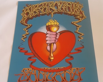 Rick Griffin 1968 Concert Poster: Big Brother, Santana, Chicago (3rd Print)