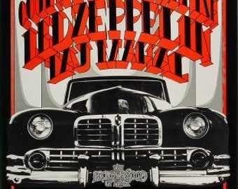 1969 Led Zeppelin, Country Joe and The Fish, Taj Mahal Fillmore West Original Concert Poster by Randy Tuten > LIMITED 2ND PRINT