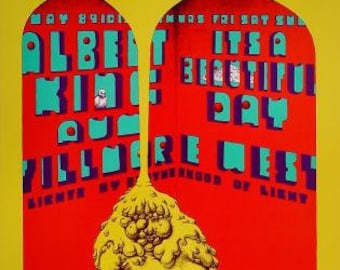 Albert King It's a Beautiful Day Fillmore 1969 Concert Postcard, Lee Conklin BG172
