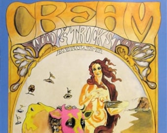 Cream 1968 Original Concert Poster at The Electric Factory in Philadelphia   > 1988 2nd Print